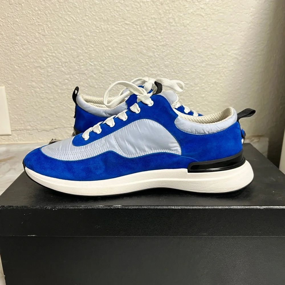 CHANEL Blue and White Men's Sneakers - Picture 6 of 8